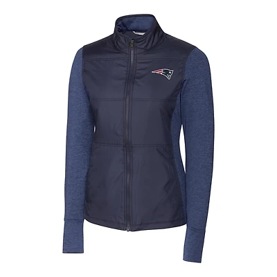 Women's Cutter & Buck Navy New England Patriots Stealth Full-Zip Jacket