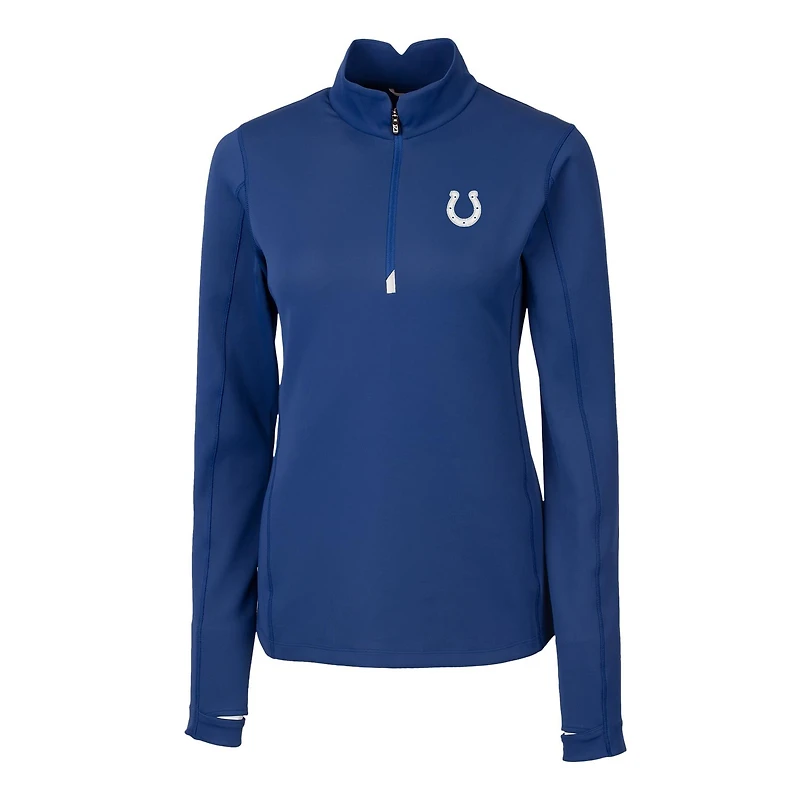 Women's Cutter & Buck Royal Indianapolis Colts Traverse Half-Zip Pullover Jacket