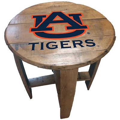 Auburn Tigers Team Oak Barrel Table