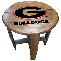 Georgia Bulldogs Team Oak Barrel Table