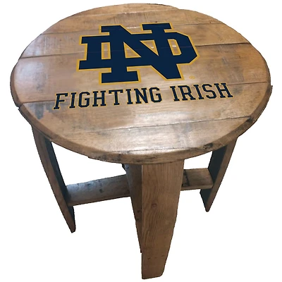 Notre Dame Fighting Irish Team Oak Barrel Table
