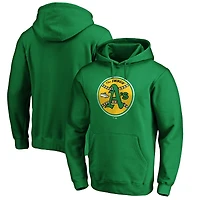 Men's Kelly Green Athletics Cooperstown Collection Huntington Logo Fitted Pullover Hoodie