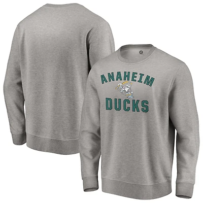 Men's Heather Gray Anaheim Ducks Special Edition Victory Arch Pullover Sweatshirt