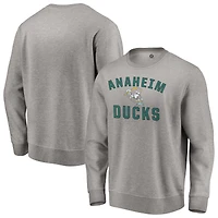 Men's Heather Gray Anaheim Ducks Special Edition Victory Arch Pullover Sweatshirt