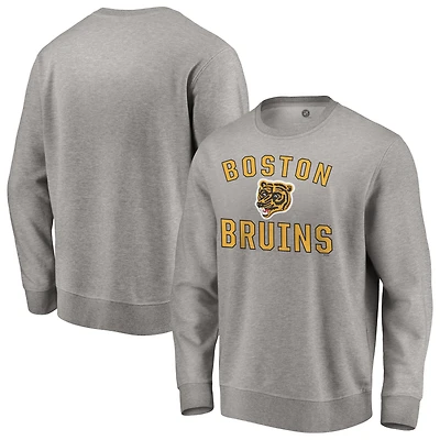 Men's Heather Gray Boston Bruins Special Edition Victory Arch Pullover Sweatshirt