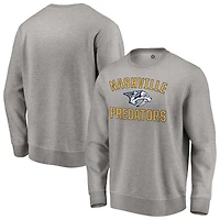 Men's Heather Gray Nashville Predators Special Edition Victory Arch Pullover Sweatshirt