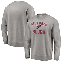Men's Heather Gray St. Louis Blues Special Edition Victory Arch Pullover Sweatshirt