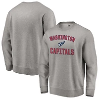 Men's Heather Gray Washington Capitals Special Edition Victory Arch Pullover Sweatshirt