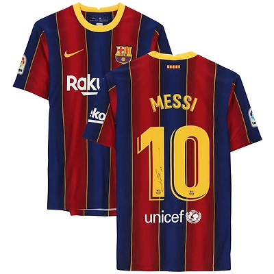 Lionel Messi Barcelona Autographed 2020-2021 Home Jersey
