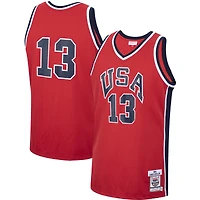 Men's Mitchell & Ness Chris Mullin Red USA Basketball 1984 Authentic Jersey