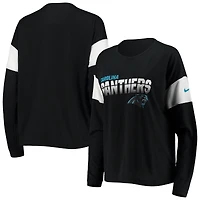 Women's Nike Black Carolina Panthers Logo Performance Long Sleeve T-Shirt