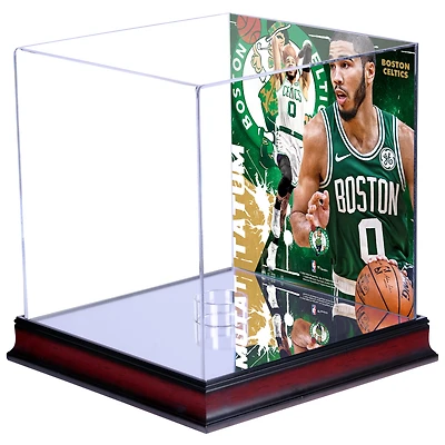 Jayson Tatum Boston Celtics Mahogany Basketball Display Case with Sublimated Plate