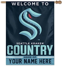 WinCraft Seattle Kraken Personalized 27'' x 37'' Single-Sided Vertical Banner