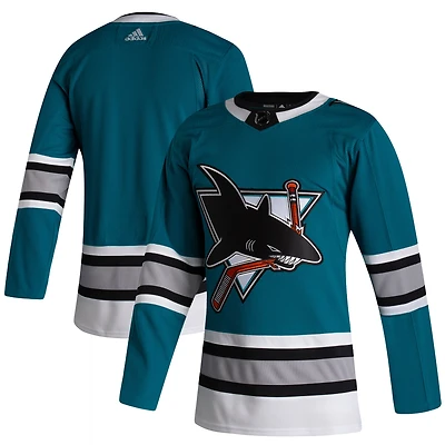 Men's adidas Teal San Jose Sharks 30th Anniversary Authentic Jersey