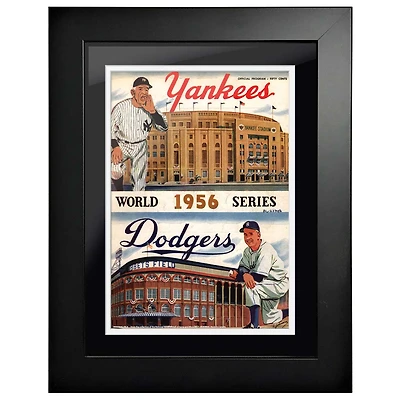 New York Yankees 1956 World Series 14'' x 18'' Framed Program