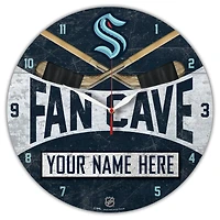 WinCraft Seattle Kraken 14'' Personalized Round Plaque Style Wall Clock