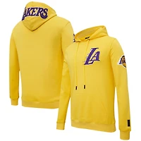 Men's Pro Standard Gold Los Angeles Lakers Chenille Team Pullover Hoodie