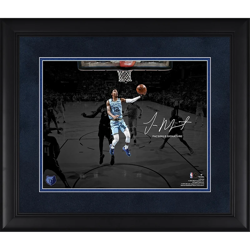 Ja Morant Memphis Grizzlies Framed 11" x 14" Spotlight Photograph - Facsimile Signature