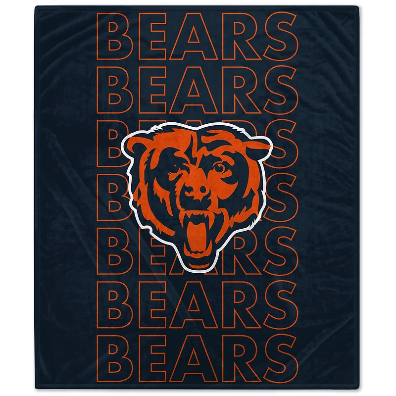 Chicago Bears 60" x 70" Echo Wordmark Lightweight Blanket