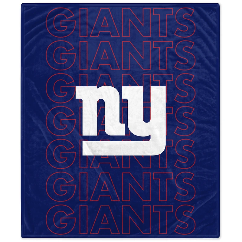 New York Giants 60" x 70" Echo Wordmark Lightweight Blanket