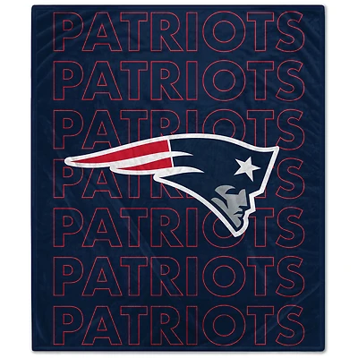 New England Patriots 60" x 70" Echo Wordmark Lightweight Blanket
