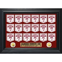 Highland Mint Alabama Crimson Tide 18-Time Football National Champions 18'' x 22'' Gold Deluxe Banner