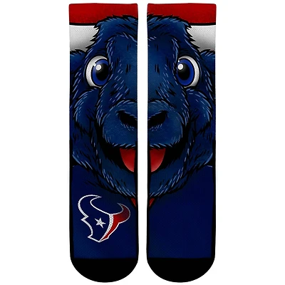 Youth Rock Em Socks Houston Texans Split Face Mascot Crew Socks