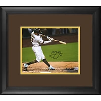 Manny Machado San Diego Padres Framed Autographed 8" x 10" Hitting Photograph