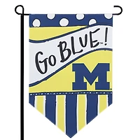 Michigan Wolverines 12'' x 18'' Dots & Stripes Double-Sided Flag