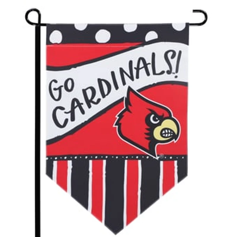 Louisville Cardinals 12'' x 18'' Dots & Stripes Double-Sided Flag