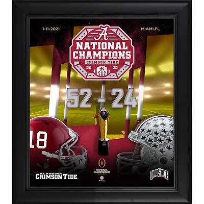 Alabama Crimson Tide Framed 15" x 17" College Football Playoff 2020 National Champions Collage