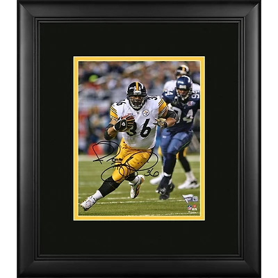 Jerome Bettis Pittsburgh Steelers Framed Autographed 8" x 10" White Running Photograph