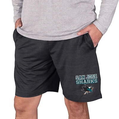 Men's Concepts Sport Charcoal San Jose Sharks Bullseye Knit Jam Shorts