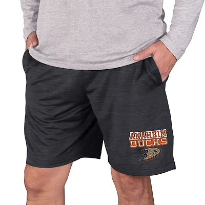 Men's Concepts Sport Charcoal Anaheim Ducks Bullseye Knit Jam Shorts