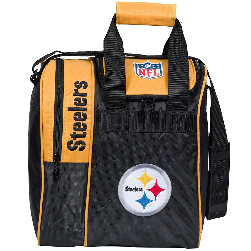Pittsburgh Steelers Single Bowling Ball Tote Bag with Shoe Compartment