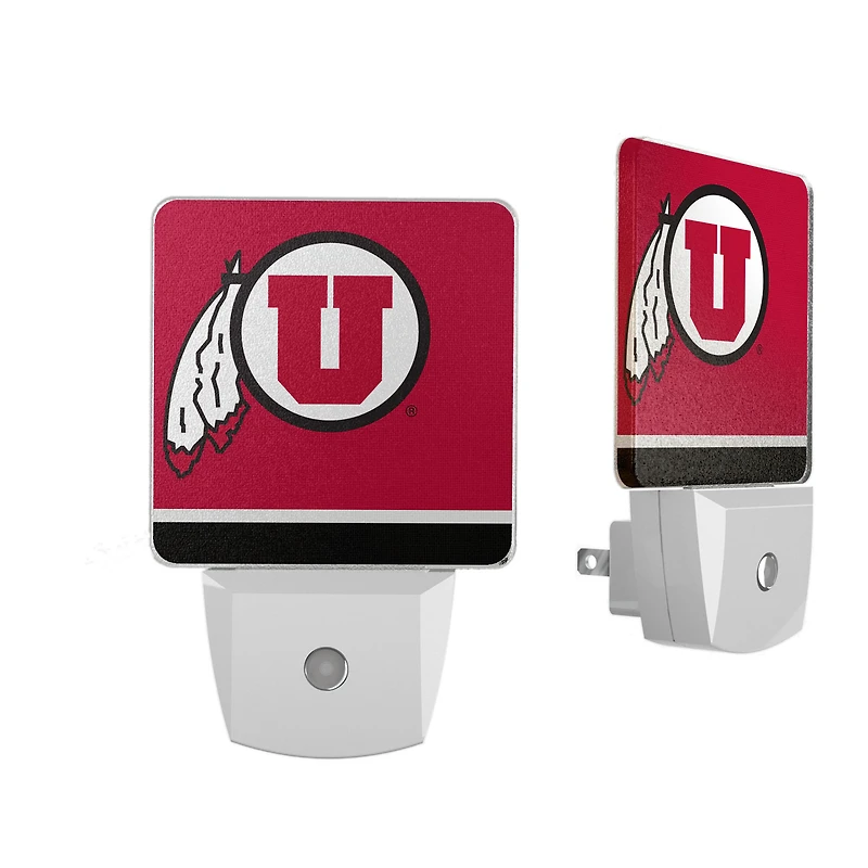 Utah Utes Stripe Design Nightlight 2-Pack