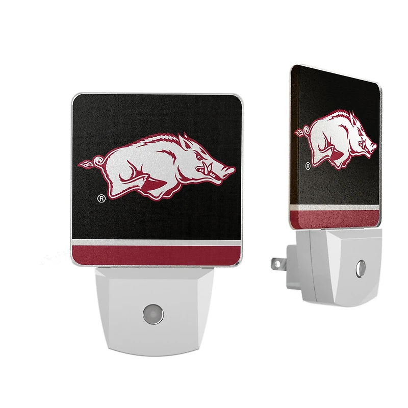 Arkansas Razorbacks Stripe Design Nightlight 2-Pack