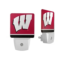 Wisconsin Badgers Stripe Design Nightlight 2-Pack