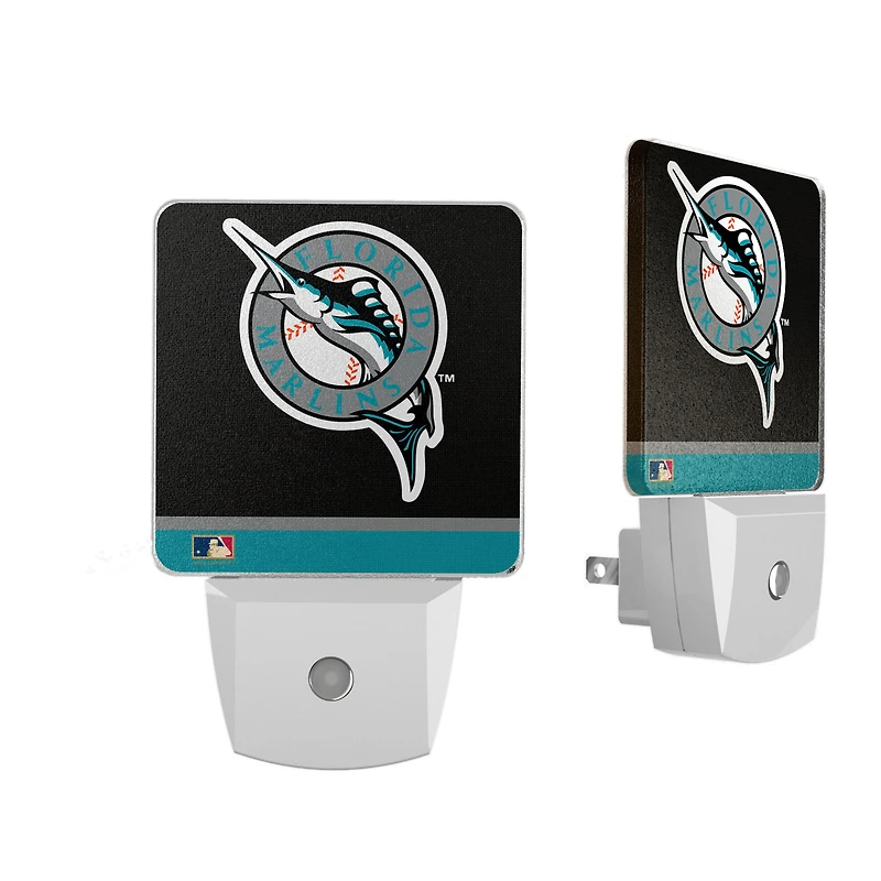 Miami Marlins Stripe Design Nightlight 2-Pack