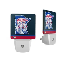 Minnesota Twins Stripe Design Nightlight 2-Pack