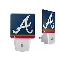 Atlanta Braves Alternate Logo Stripe Design Nightlight 2-Pack
