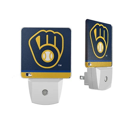 Milwaukee Brewers Stripe Design Nightlight 2-Pack