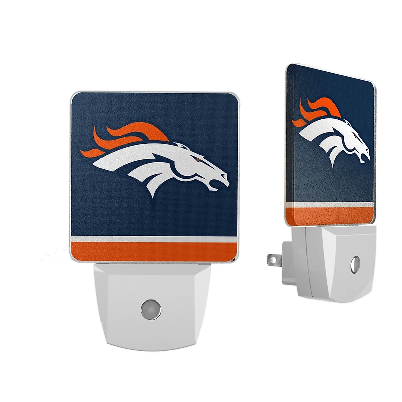 Denver Broncos Stripe Design Nightlight 2-Pack