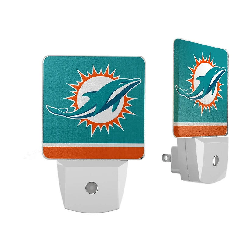 Miami Dolphins Stripe Design Nightlight 2-Pack