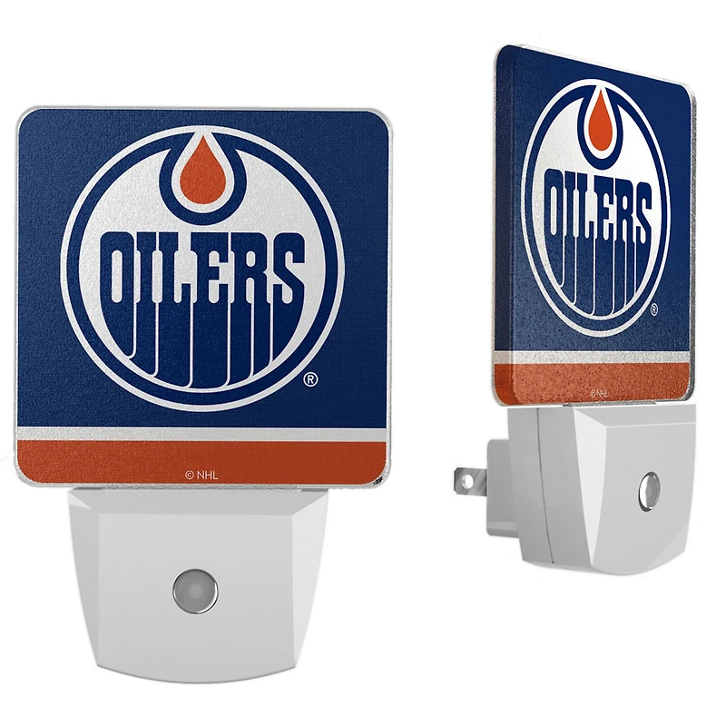 Edmonton Oilers Stripe Design Nightlight 2-Pack