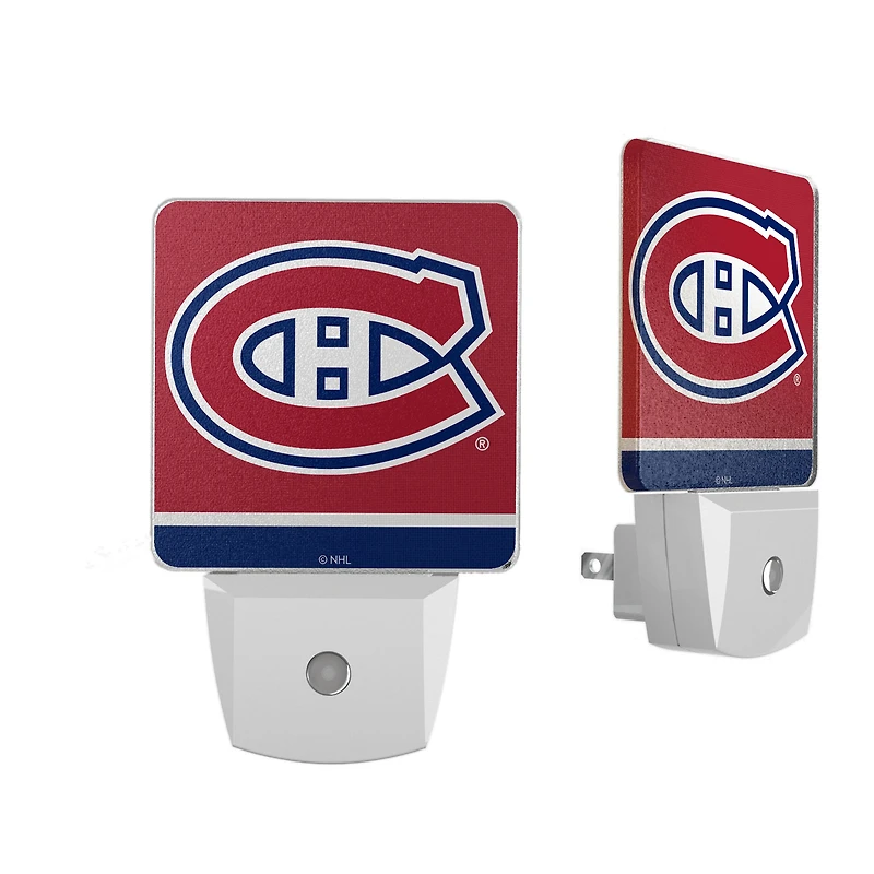 Montreal Canadiens Stripe Design Nightlight 2-Pack