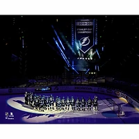 Tampa Bay Lightning Unsigned Banner Night Photograph