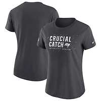 Women's Nike Anthracite Tampa Bay Buccaneers NFL Crucial Catch Performance T-Shirt