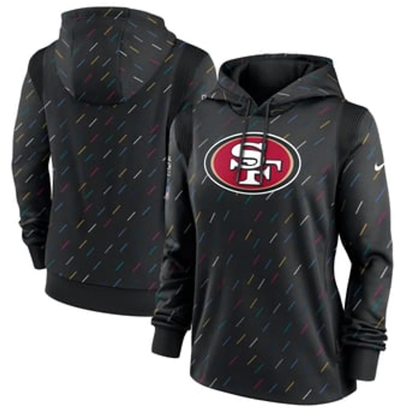 Women's Nike Anthracite San Francisco 49ers NFL Crucial Catch Therma Pullover Hoodie
