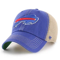 Men's '47 Royal/Natural Buffalo Bills Trawler Trucker Clean Up Snapback Hat